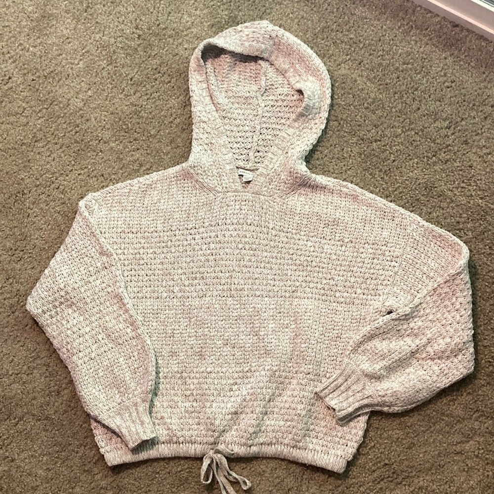 A&E Cozy Knit Hooded Sweater